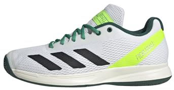 adidas Homme Pickleball Shoes, FTWR White/Core Black/Collegiate Green, 46 2/3 EU