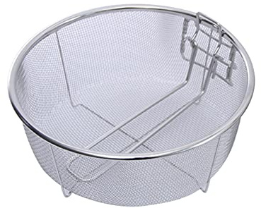 Panier à friteuse rond en acier inoxydable 20 x 20 cm