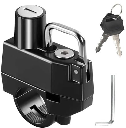 Sicherheitsschloss für Motorradhelme – Helmschlösser für Roller | Helme verriegeln den Lenker | Fahrradhelmschloss | Helmschloss Diebstahlsicher | Zubehör für Motorradhelme, Diebstahl