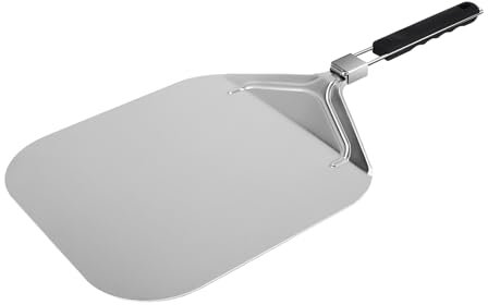 Fangxuee CáScara de Pizza de Aluminio Plegable para Piedra de Pizza, Pala de Pizza Profesional de Uso DoméStico para Hornear Pizza y Pasteles en el Horno y la Parrilla