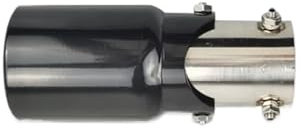 Eofooq Endrohrblende 38–54 mm Einlass, Verstellbarer Winkel, verstellbare Edelstahl-Auspuffspitze, Heckkehle Endrohr Spitze(Black)