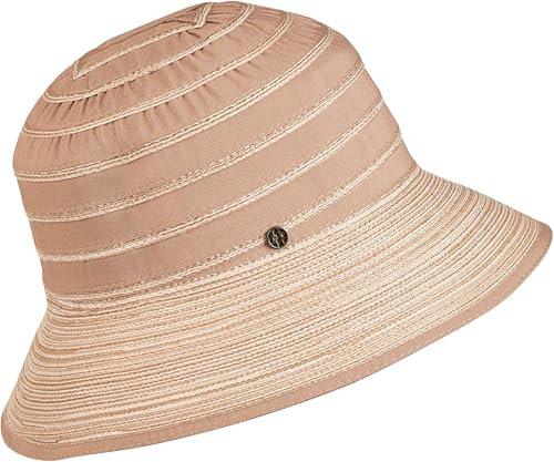 LOEVENICH Damen Glockenhut mit Highlight-Streifen aus Polyester - knautschbar und mit elastischem Innenband in One Size