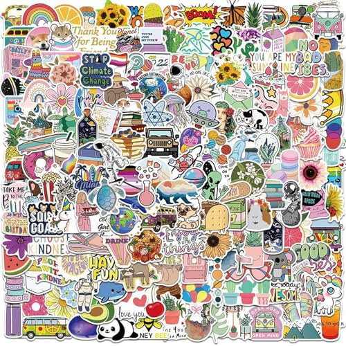 EDLMKM 200 Pcs Laptop Stickers, Cool Stickers for Adults Teens Kids, Funny Sticker, Graffiti DIY Waterproof Phone Laptop Luggage Skateboard Scrapbook Travel Suitcase for Kid/Adults