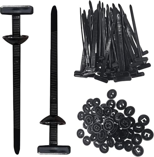 Nylon Universal Cable Tie Buckle – Heavy Duty Self-Locking Zip Ties Holder with Pin & Button Design, Plastic Cable Ties Tool Fasteners Car Body, UV Resistant Zipties for Car Daily Auto Fixing