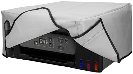 kwmobile Dust Cover Compatible with Canon PIXMA G2570 - Printer Case - Fabric Protector Cover - Light Grey