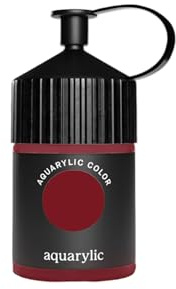 Aquarylic Color Künstlerfarbe - Hochpigmentiert, Lichtecht, Vegan, Flüssig-Sämige Konsistenz - Hergestellt in Österreich Color - 120ml Flasche, Krapprot dunkel