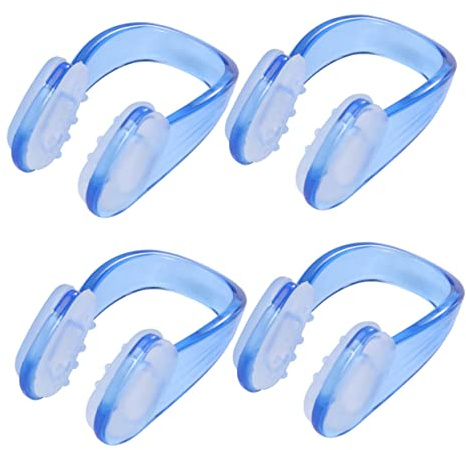 DECOMELODY 10pezzi Clip Nasale per in TPE Unisex per Adulti Protezione Nasale Accessori in Silicone per Piscina e Immersioni Blu