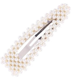 Haarspange mit Perle in Tropfenform für Frauen, Weiß | Haarklammer, Modisches Design, Elegantes Erscheinungsbild, Lange Nutzungsdauer