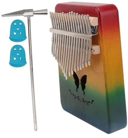 GALPADA Daumenklavier 17-tasten Kalimba Kleiner Musikinstrument Holzkörper Tragbar Fingerklavier Für Anfänger Und Kinder
