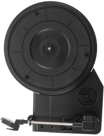 Parliky Tourne-disque Vintage avec Mécanisme Gramophone Aiguille Platine Vinyle Rétro Moteur à Faible Bruit et Haut-parleurs Intégrés pour Écoute Facile