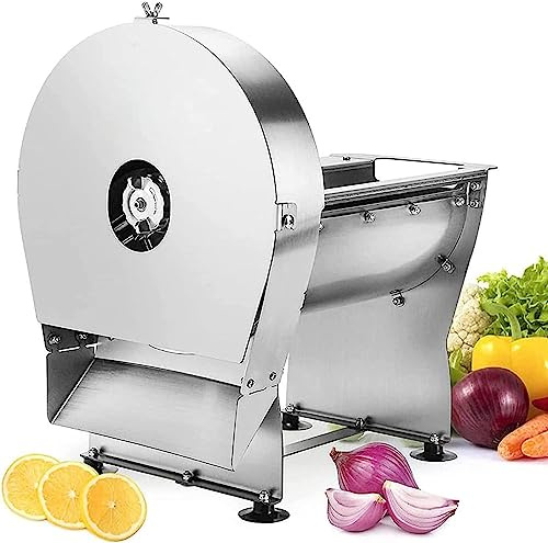 ERSINIAN Cortadora eléctrica de Frutas y Verduras, cortadora de cebollas Comercial, picadora y rallador de Alimentos para Frutas y Verduras, Cuchilla de Acero Inoxidable