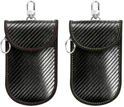 2 Unidades Faraday Bolsa Llaves Coche RFID, Funda Bloqueadora de Señal Antirrobo para Llaves sin Llave, Protección contra Robo por Relé, Compacta y Universal, Fundas Faraday, Faraday Pouch