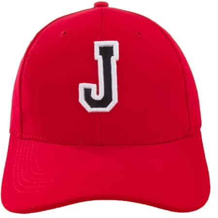 Unisex Jungen Mädchen Mütze Baseball Rot Cap Marineblau Hut Kinder Kappe Alphabet A-Z Gestickt in der EU