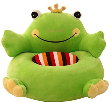 Fenteer Kinder Tiere Sitzsack Sitzsack Sitzkissen Sitzsäcke Bezug, Frosch (Apfelgrün)