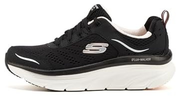 Skechers D'lux Walker-Infinite Motion, Scarpa sportiva da donna, nero/rosa, 35 EU