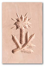 Springerle-Model Zweig mit Kerze, Holz Form Birnbaum, Backform für Anisgebäck, ca. 7 x 5,5 cm