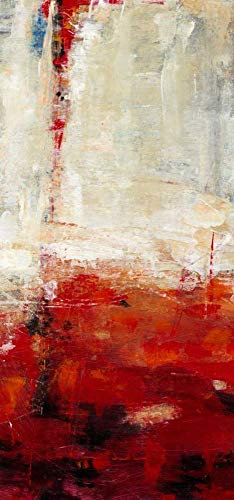 Feeling at home Keilrahmenbild mit amerikanischem Fahrenheit-II-OTOOLE-Zeit-abstrakter Kunstdruck auf Holzrahmen, vertikal, 134 x 63 cm