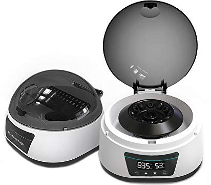 SATSAT Mini Centrifugeuse,Machine à Centrifuger Pcr 4000 TR/Min 7000 TR/Min Laboratoire De Centrifugeuse éLectrique 0,2 ML /0,5 ML /1,5 ML /2 ML Tube à Centrifuger,Protection à Couvercle Ouvert,A