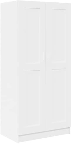Tidyard Kleiderschrank Lagerschrank Schrank Garderobenschrank Mehrzweckschrank Kleiderschränke Furniture Bedroom Wardrobes für Schlafzimmer Weiß 82,5x51,5x180 cm Holzwerkstoff