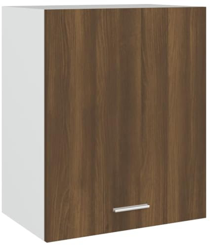 vidaXL Armario Colgante Pasillo Tocador Entrada Aparador Decoración Ducha Aseo Cuarto Adorno Mueble Madera Contrachapada Marrón Roble