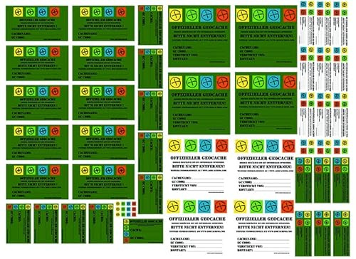 geo-versand Aufkleber gemischt 2 Bögen - (Je einen Bogen klar und weiß)
