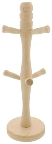 Teemando® Tassenbaum aus Holz, für 6 Tassen oder Becher, 30 cm hoch