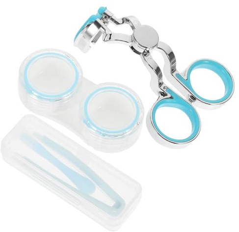 SKISUNO Juego de Herramientas para Lentes de Contacto Reutilizable Pinzas y Barra de Succión en Plástico Abs Fácil de Usar para Usuarios Miopía