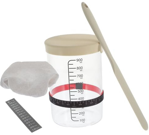 MAGICLULU Barattolo Per Lievito Madre in Resistente Alle Alte Temperature Bilancia Per La Panificazione