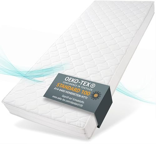 Sun Garden Matratze 90x200 cm H2 I P1440 ComfortPur I Oeko Tex 100 Zertifiziert I Abnehmbarer Bezug bis zu 40 °C Grad waschbar I Formstabiler Komfortschaumkern I Versteppung mit Polyester-Klimafaser