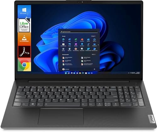 Lenovo V15, Pc Portatile Notebook, Display FHD da 15,6, Cpu AMD Ryzen 3 5300U, Ram 16Gb, Ssd 756Gb (256GB NVMe + 500GB SSD 2,5’’), Windows 11 Pro, Libre Office, Pronto All'Uso