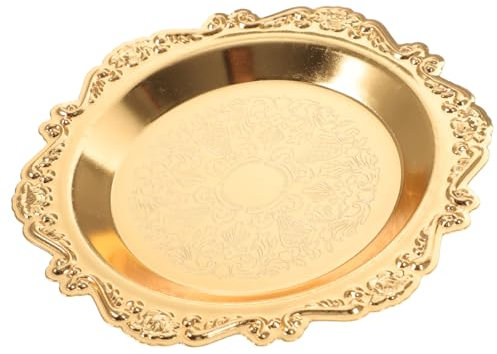 MOBUTOFU Vassoio Decorativo Stile Nordico per Gioielli Oggetti Vari Piatto per Cibo Noci Foto Candele Design Elegante Oro Organizer Da Scrivania