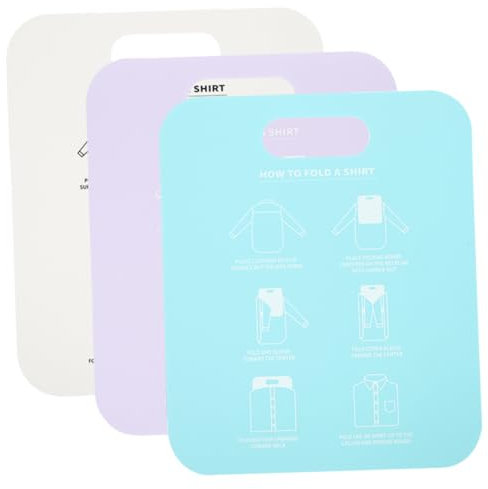VILLFUL T-shirt Folder Board Pcs Folding Tool for Clothing Laundry Shirt Folder Safe Round Edges Pp Material Purple White Light Blue