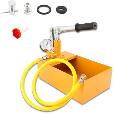 5 L Abdrückpumpe Prüfpumpe Befüllpumpe Hydraulikdruckprüfpumpe Füllpumpe Heizung Hydraulische Testpumpe 0-25 bar Heizleckdruckprüfpumpe Wasserdruckprüfer