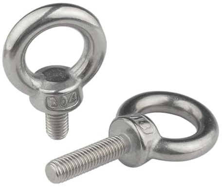 BKEKM ringschrauben Ringschraube, 304 Edelstahl-Ringmuttern, M3, M4, M5, M6, M8, M10, M12, Ringmutter, Schraube, Ringschraube, Ringschraube, 1 Stück/2 Stück Mutternschraube stabil