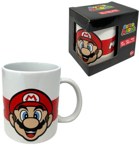 Tazza per bambini Super Mario tazza in ceramica modello mug 320 ml da colazione con scatola