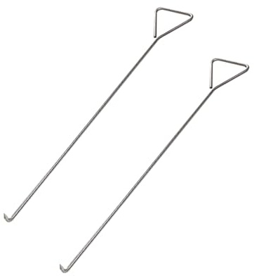 Crochet Leve Plaque Un Paquet de 2 Extracteur de Couvercle de Trou D'homme 30 cm à 50 cm de Long, Clés à Crochet Unique en Métal pour Le Levage en Mouvement, Lève-couvercle D'égout pour Magasin(30cm (