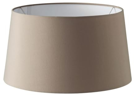 Home Sweet Home Lampenschirm für Tischlampe und Stehlampe | Lampenschirm Taupe | 35/30/19 cm | für E27-Fassung |
