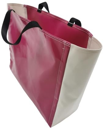 Generisch Heavy Duty Tear-Resistant Truck Tarpaulin Bag - Pink/White, Pink-White, 44x35x15