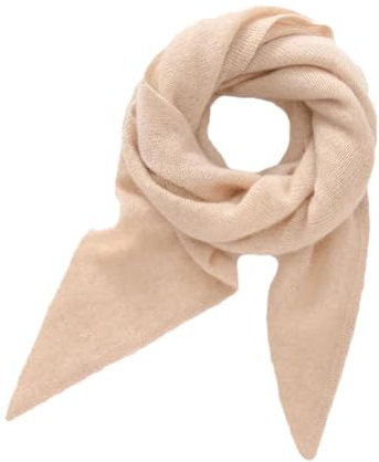 Damen Schal Dreieckstuch Kaschmir Schal Dünn Kopftuch Weihnachten Schal, khaki, One size