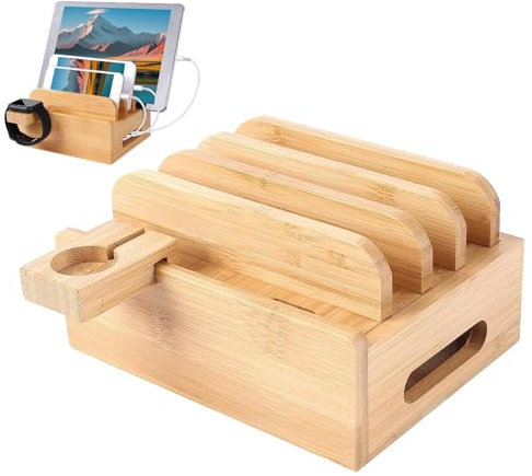 Ladestation aus , dekorativer Lade-Organizer – Desktop- , Ladestation für Handys, Tablets, Kopfhörer