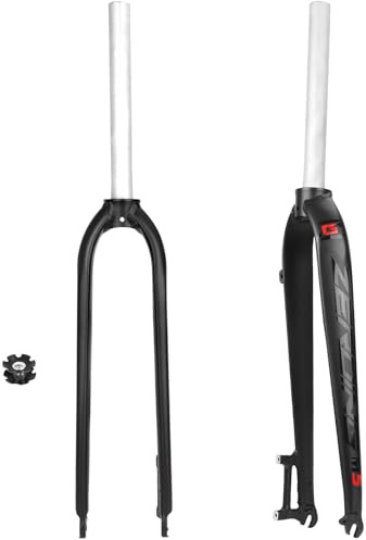 MEGHNA Bike Rigid Front Fork Aluminium Alloy Lightweight Universal for 26/27/5/29 Mountain Bike Disc Brake 28.6mm Threadless Straight Bicycle Front Fork