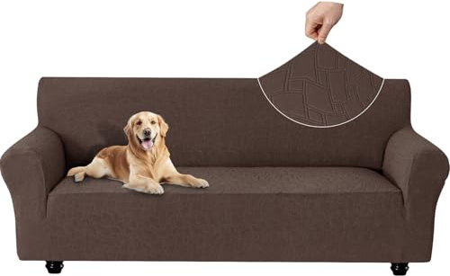 Ystyle Universale Copridivano 3 Posti con Braccioli, Caffè Chiaro | Copridivani Elastici, Copridivano Antigraffio Gatto Lavabile, Stretch Sofa Cover Antimacchia, Copertura Divano Antiscivolo