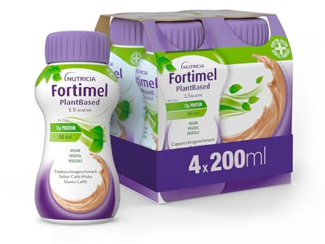 FORTIMEL PLANTBASED PROTEIN, Aliemento Iperproteico, Caffè, 4x200ml