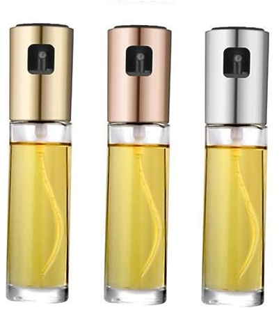 DINHEAROM Botella Rociadora Inoxidable Rellenable Vinagreras Spray Aceite Utensilios Cocina