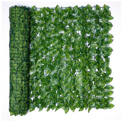 Valla De Jardín De300*50cm, Enrejado De Hiedra, Hojas Artificiales, Valla De Jardín, Pantalla De Privacidad, Paneles De Pared for Plantas, Balcón, Exterior, Seto De Hojas De Hiedra Artificial(100*500c