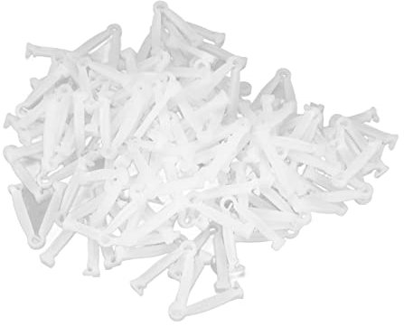 Yechiry Pince de Cordon Ombilical, 100 PCS Clipons de Cordon Ombilical Jetable Ensemble de Blindage, Clamp/Holder de avec Conception Dentelée Antidérapante, Adaptée aux Chiots, Chatons, Vache, Mouton