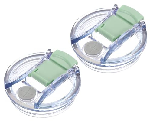QUARKZMAN 2pz Coperchi Sostituti per Tazza Tumbler 40oz, Coperchio Antiversamento con Tappo per Cannuccia, Coperchio Antigoccia e Antischiacciamento per Bevande Fredde, Verde