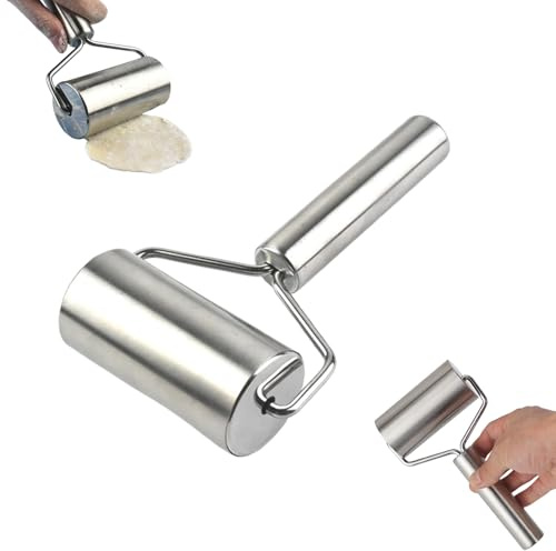 Rolling Pin for Baking, 1 Pcs Stainless Steel Y Shape Dough Roller with Ergonomic Handle, Multifunctional Small Rolling Pin for Kitchen Tool