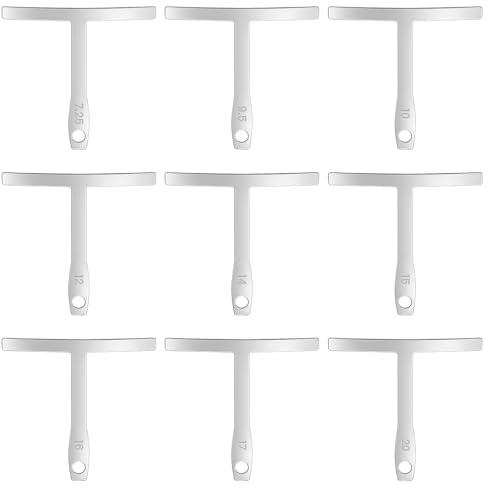 Juego de 9 Galgas de Radio para Guitarra y Bajo, Medidor de Precisión de Radios de Diapasón 7.25 a 20, Herramienta Profesional para Luthier para Ajuste de Alma y Puente