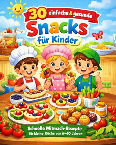30 einfache & gesunde Snacks für Kinder: Schnelle Mitmach-Rezepte für kleine Köche von 6–10 Jahren – ohne komplizierte Zutaten